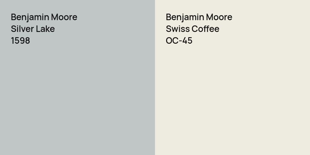 Benjamin Moore Silver Lake vs. Benjamin Moore Swiss Coffee