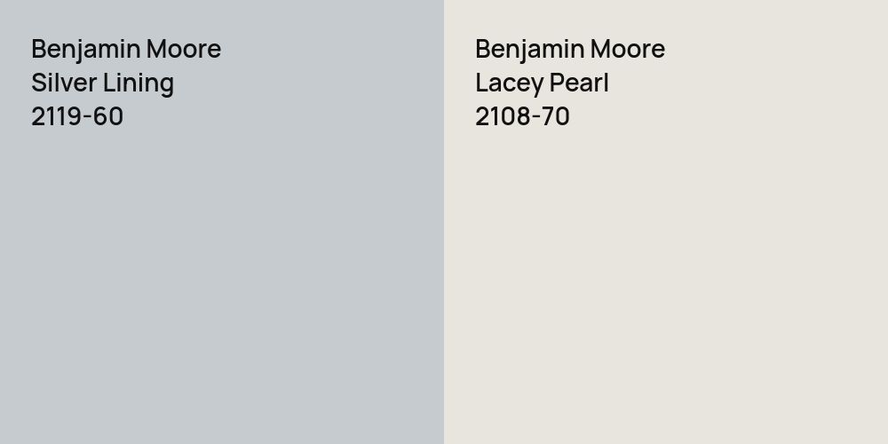 Benjamin Moore Silver Lining vs. Benjamin Moore Lacey Pearl