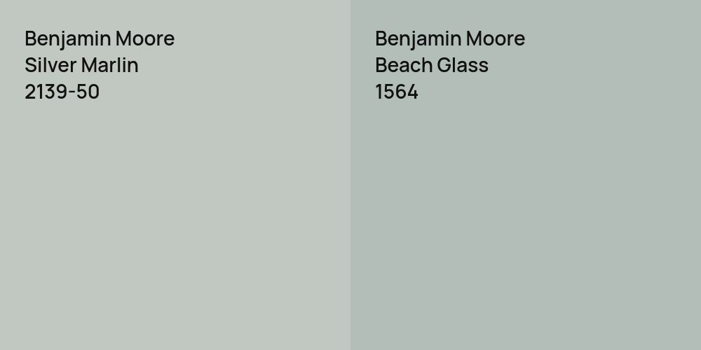 Benjamin Moore Silver Marlin vs. Benjamin Moore Beach Glass