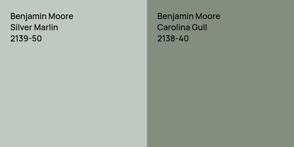 Benjamin Moore Silver Marlin vs. Benjamin Moore Carolina Gull