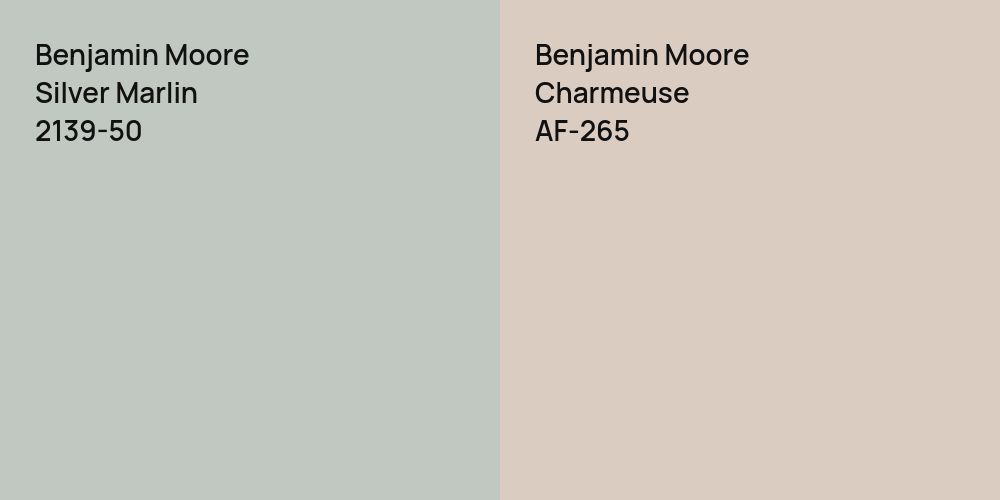 Benjamin Moore Silver Marlin vs. Benjamin Moore Charmeuse