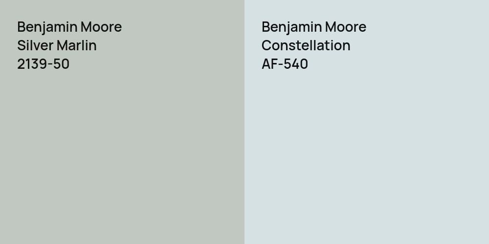 Benjamin Moore Silver Marlin vs. Benjamin Moore Constellation