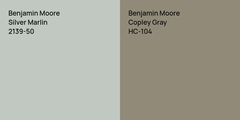 Benjamin Moore Silver Marlin vs. Benjamin Moore Copley Gray