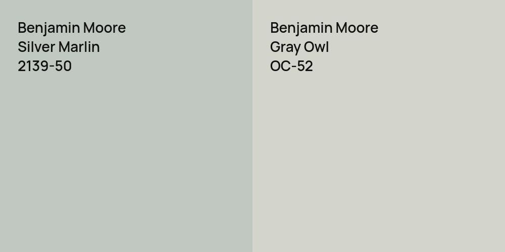 Benjamin Moore Silver Marlin vs. Benjamin Moore Gray Owl