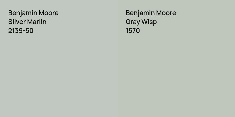 Benjamin Moore Silver Marlin vs. Benjamin Moore Gray Wisp