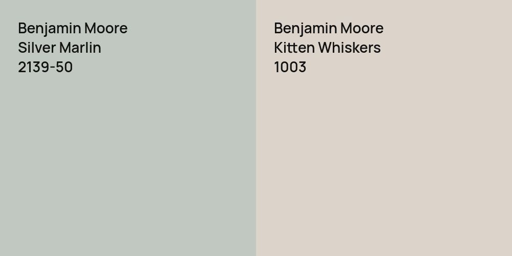 Benjamin Moore Silver Marlin vs. Benjamin Moore Kitten Whiskers