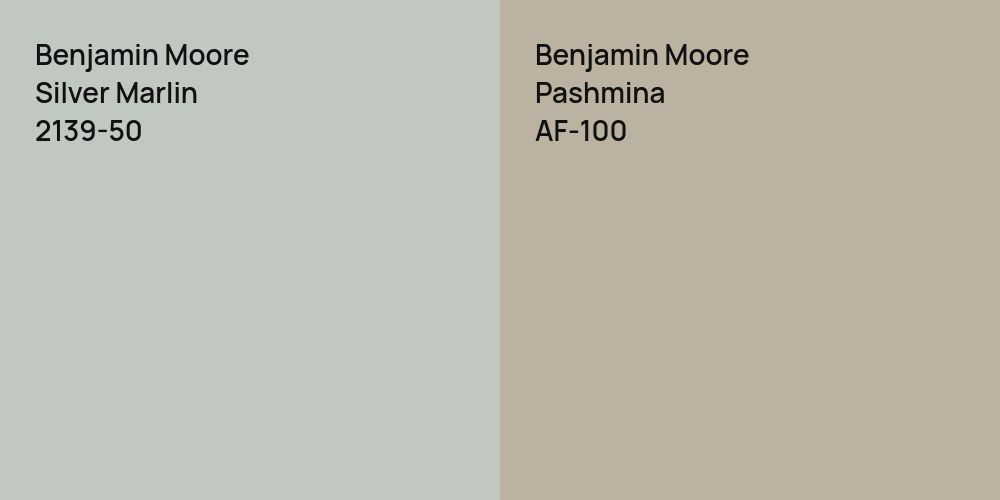 Benjamin Moore Silver Marlin vs. Benjamin Moore Pashmina