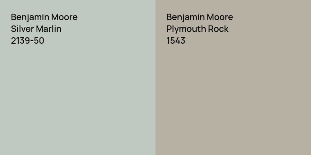 Benjamin Moore Silver Marlin vs. Benjamin Moore Plymouth Rock