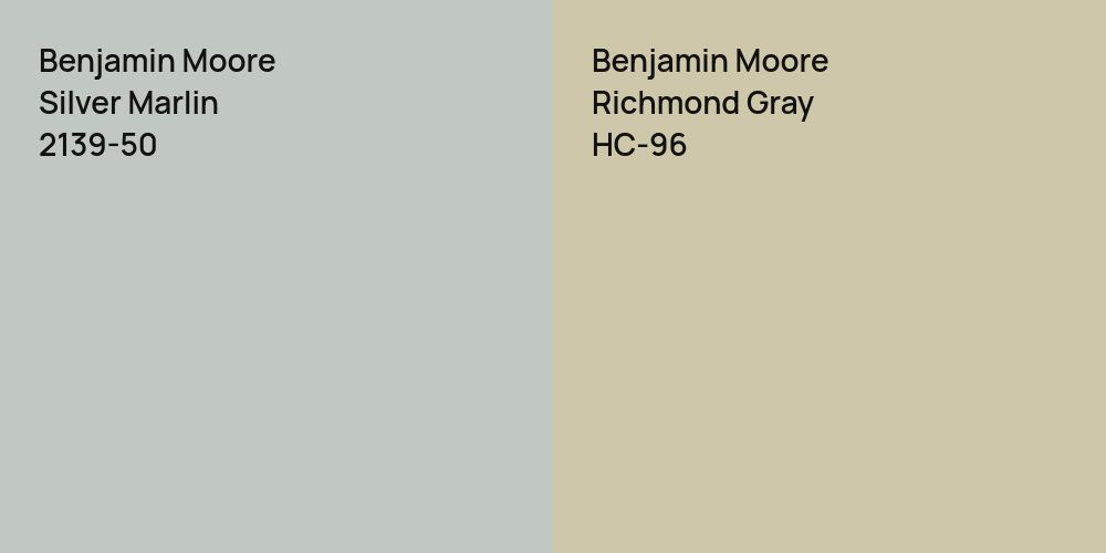 Benjamin Moore Silver Marlin vs. Benjamin Moore Richmond Gray