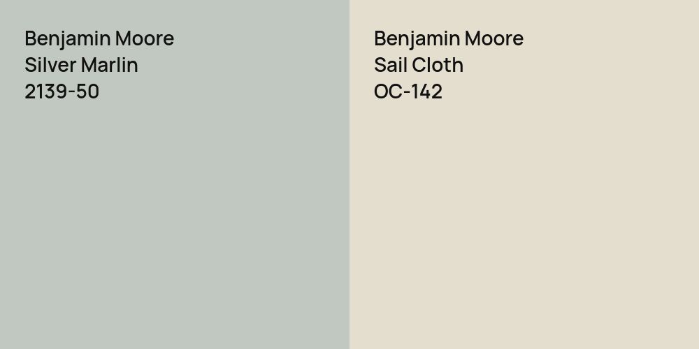 Benjamin Moore Silver Marlin vs. Benjamin Moore Sail Cloth