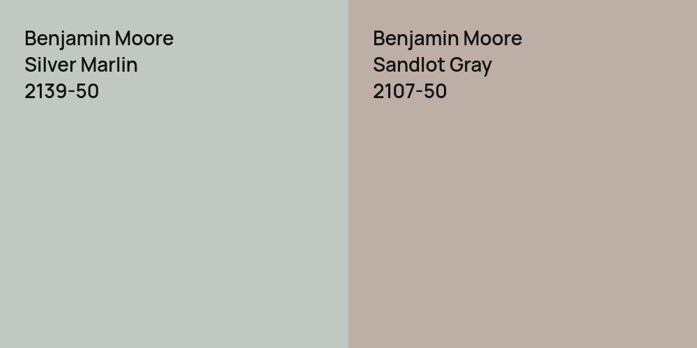 Benjamin Moore Silver Marlin vs. Benjamin Moore Sandlot Gray