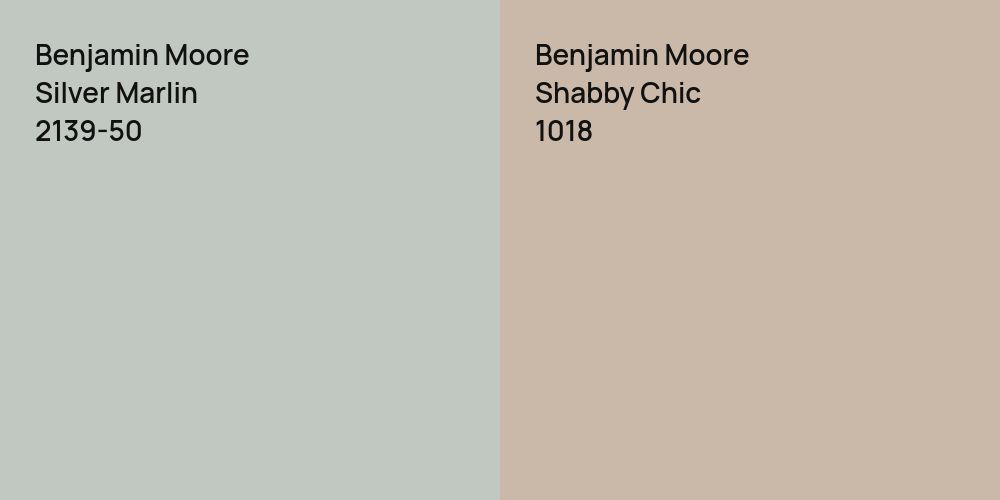 Benjamin Moore Silver Marlin vs. Benjamin Moore Shabby Chic