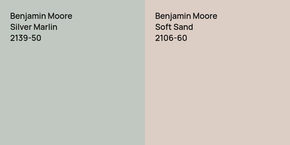 Benjamin Moore Silver Marlin vs. Benjamin Moore Soft Sand