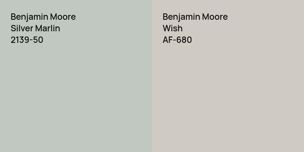 Benjamin Moore Silver Marlin vs. Benjamin Moore Wish