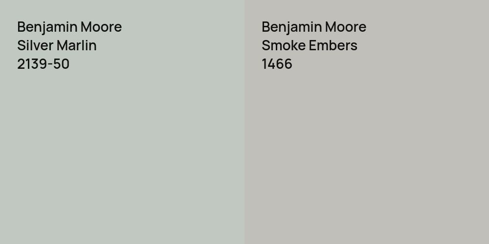 Benjamin Moore Silver Marlin vs. Benjamin Moore Smoke Embers