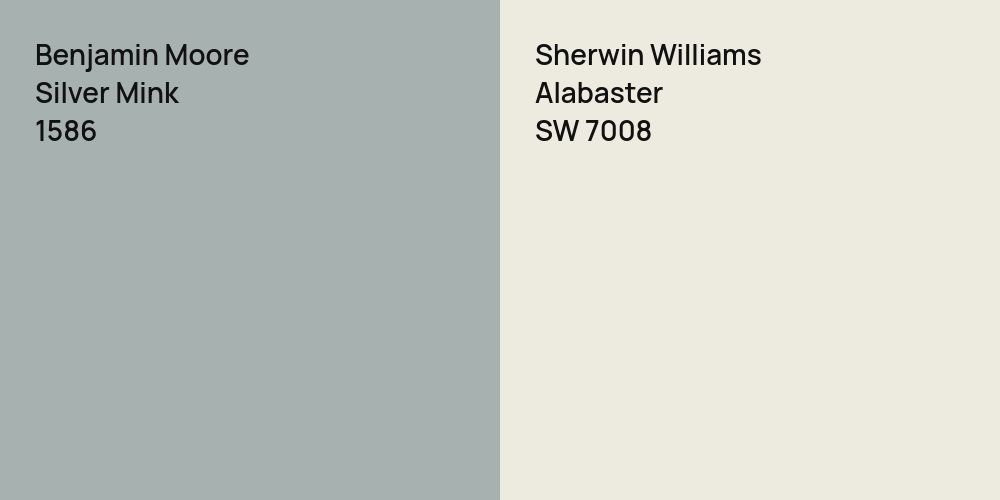 Benjamin Moore Silver Mink vs. Sherwin Williams Alabaster