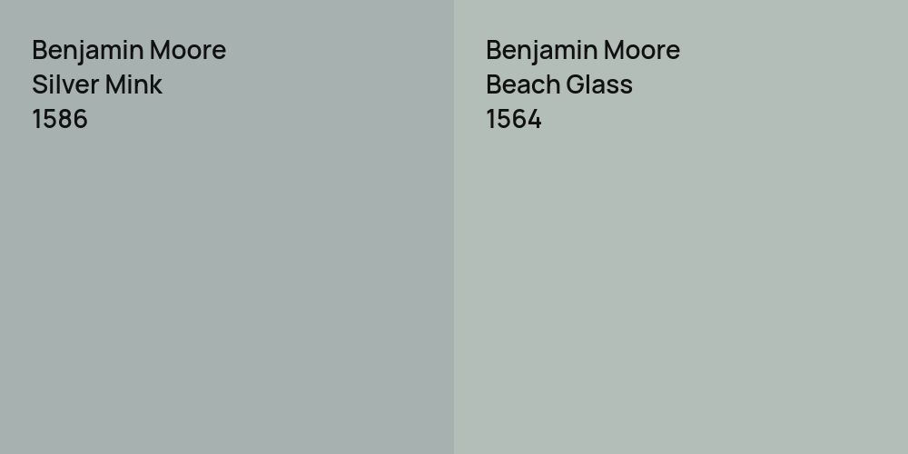 Benjamin Moore Silver Mink vs. Benjamin Moore Beach Glass