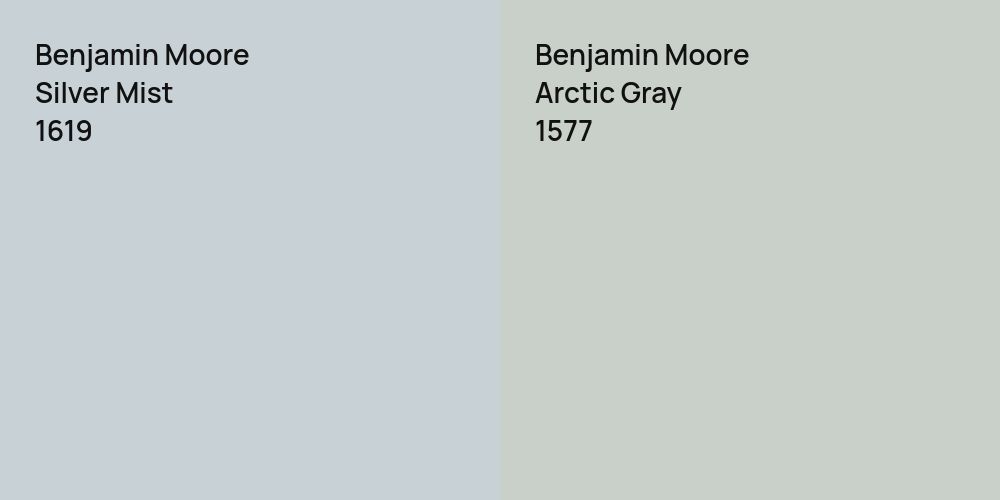 Benjamin Moore Silver Mist vs. Benjamin Moore Arctic Gray