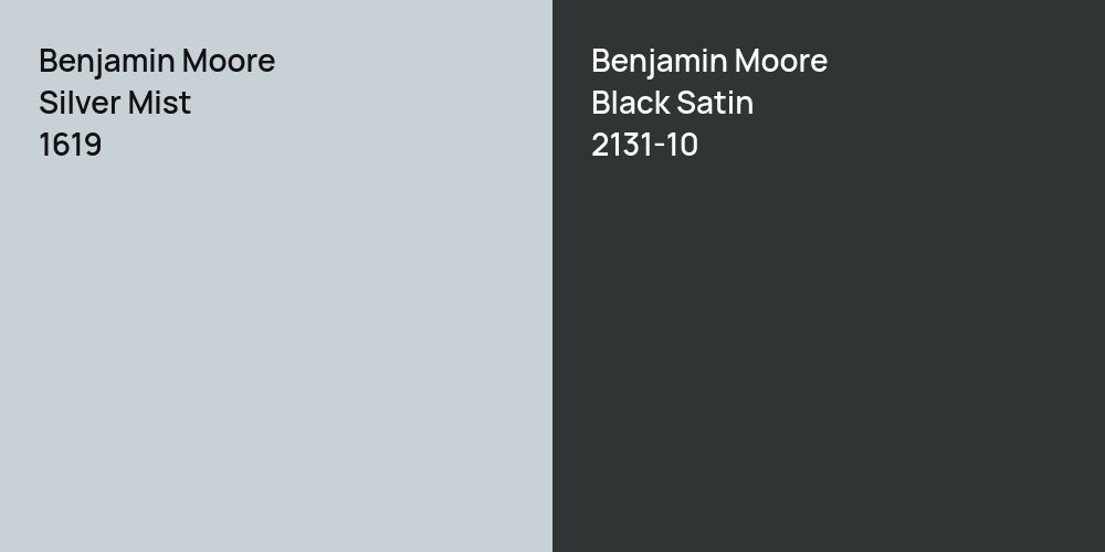 Benjamin Moore Silver Mist vs. Benjamin Moore Black Satin