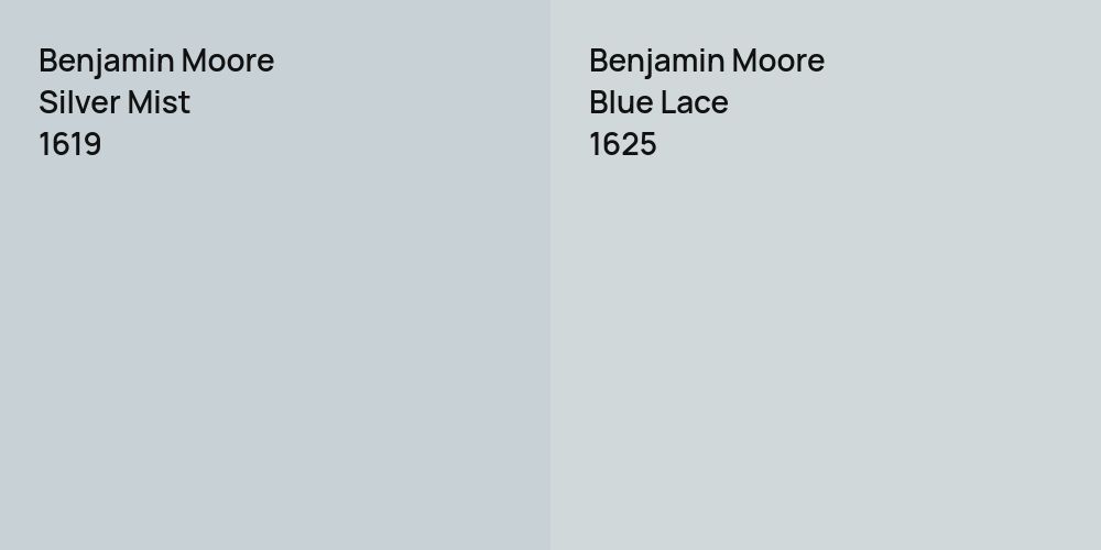 Benjamin Moore Silver Mist vs. Benjamin Moore Blue Lace