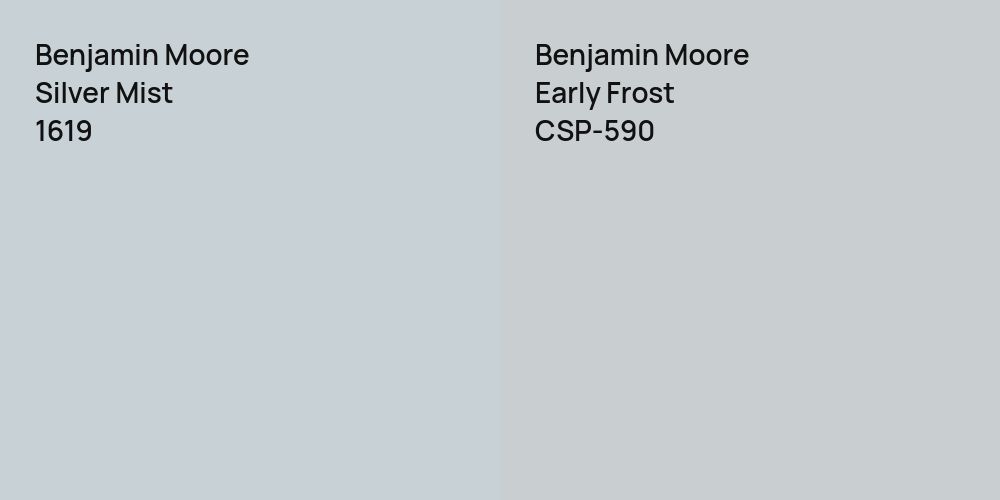 Benjamin Moore Silver Mist vs. Benjamin Moore Early Frost