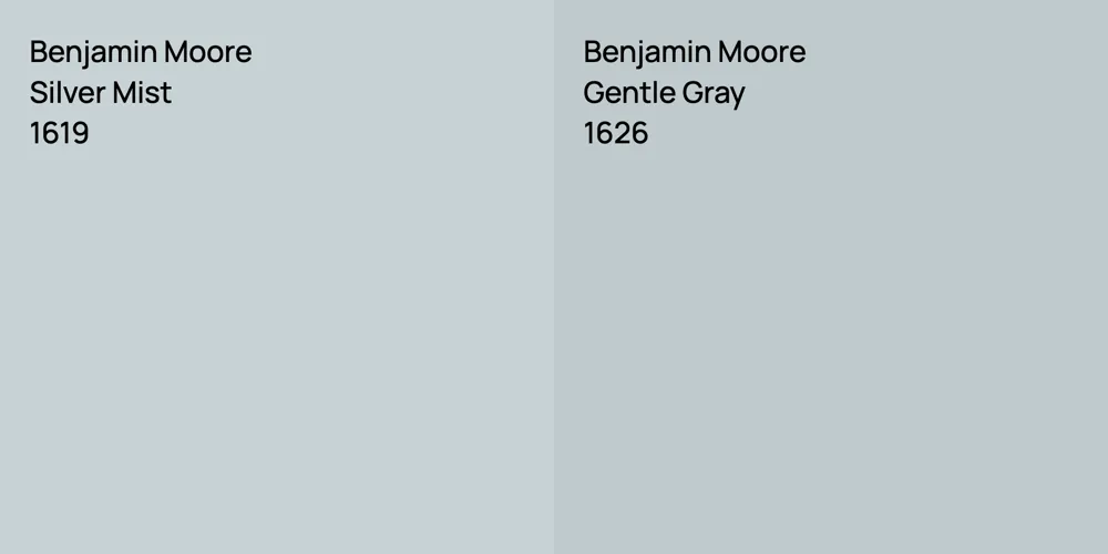 Benjamin Moore Silver Mist vs. Benjamin Moore Gentle Gray