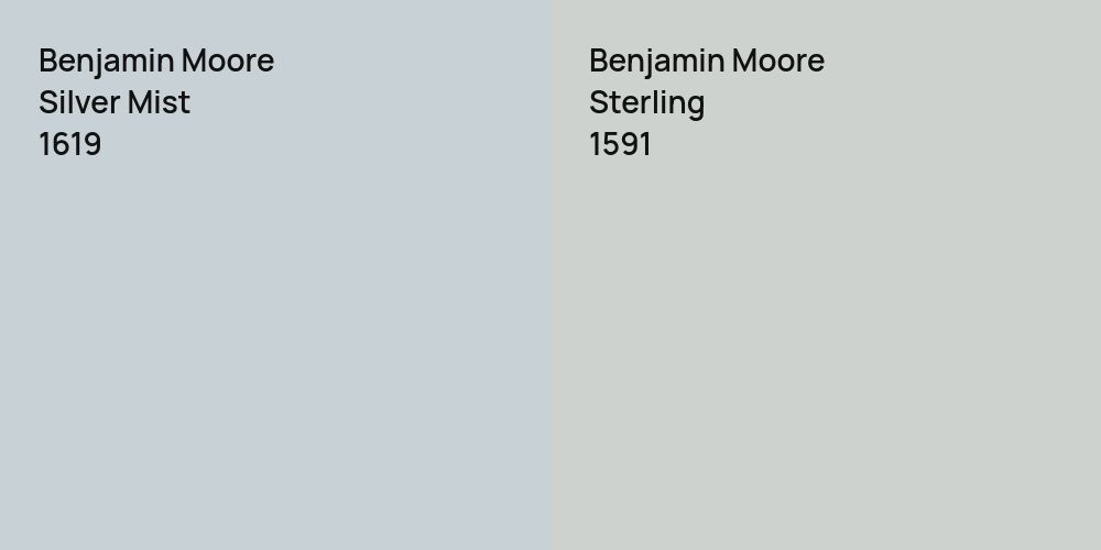 Benjamin Moore Silver Mist vs. Benjamin Moore Sterling