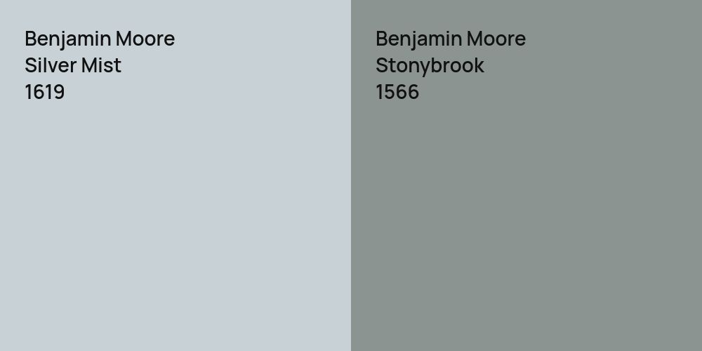 Benjamin Moore Silver Mist vs. Benjamin Moore Stonybrook