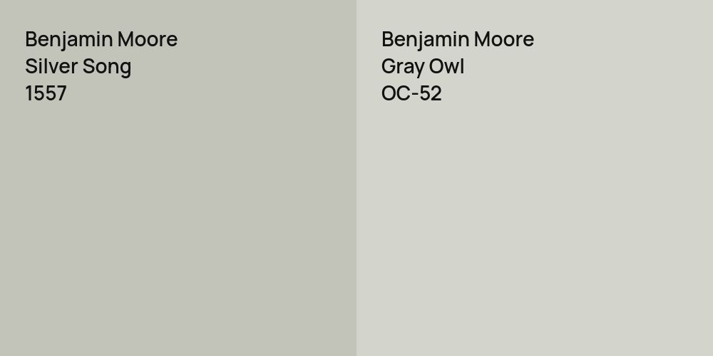 Benjamin Moore Silver Song vs. Benjamin Moore Gray Owl