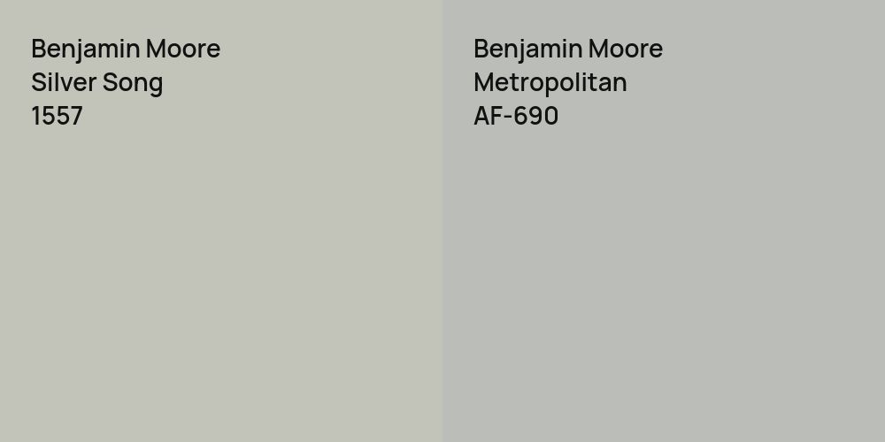 Benjamin Moore Silver Song vs. Benjamin Moore Metropolitan