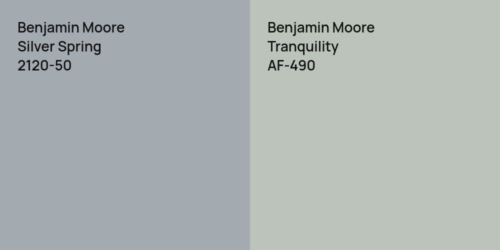 Benjamin Moore Silver Spring vs. Benjamin Moore Tranquility