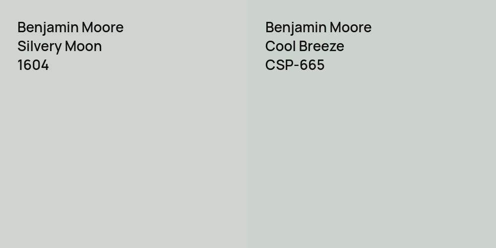 Benjamin Moore Silvery Moon vs. Benjamin Moore Cool Breeze