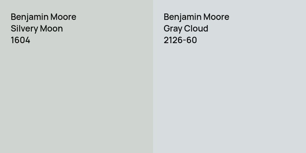 Benjamin Moore Silvery Moon vs. Benjamin Moore Gray Cloud