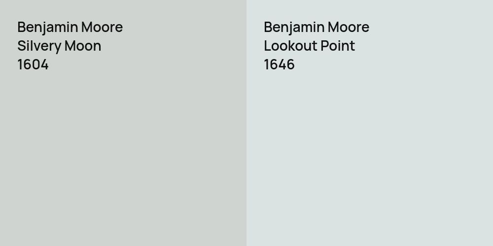 Benjamin Moore Silvery Moon vs. Benjamin Moore Lookout Point