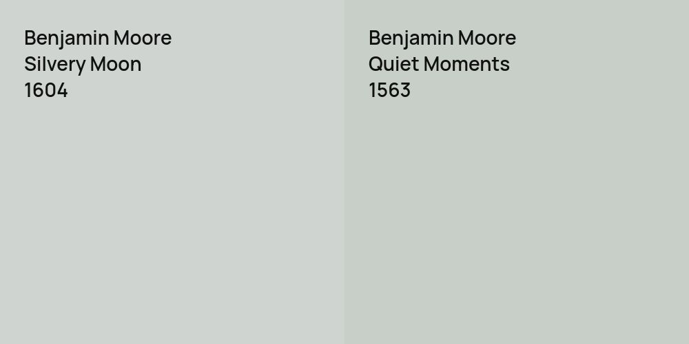 Benjamin Moore Silvery Moon vs. Benjamin Moore Quiet Moments