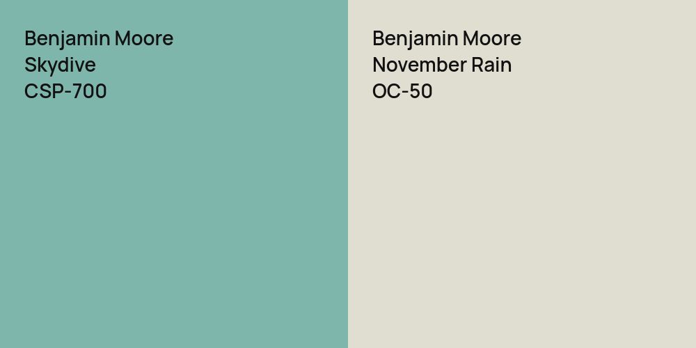 Benjamin Moore Skydive vs. Benjamin Moore November Rain