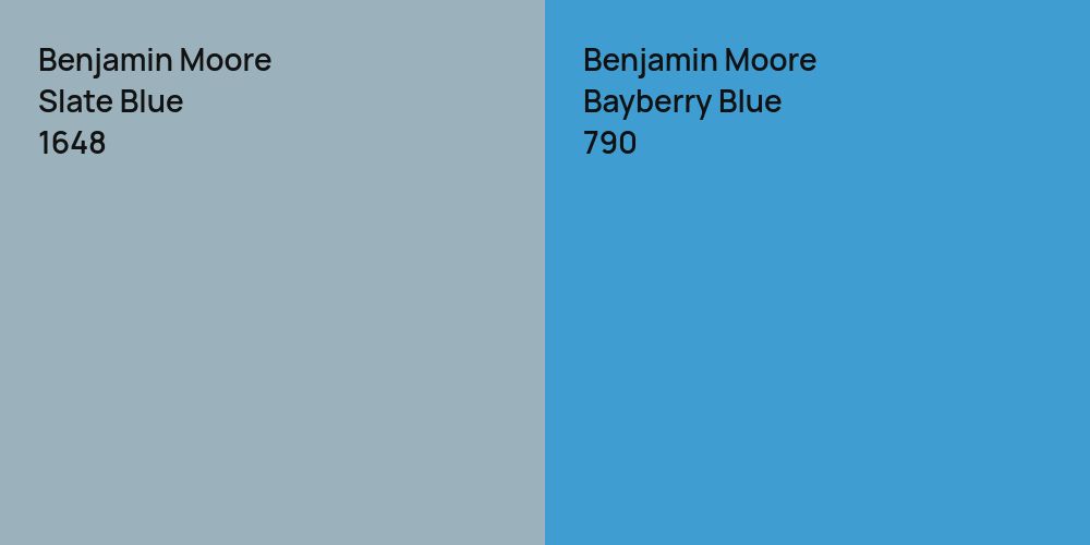 Benjamin Moore Slate Blue vs. Benjamin Moore Bayberry Blue