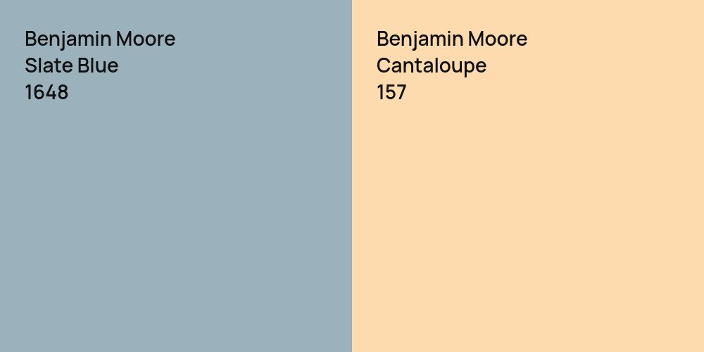 Benjamin Moore Slate Blue vs. Benjamin Moore Cantaloupe