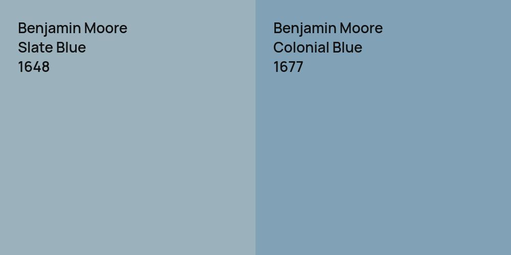 Benjamin Moore Slate Blue vs. Benjamin Moore Colonial Blue