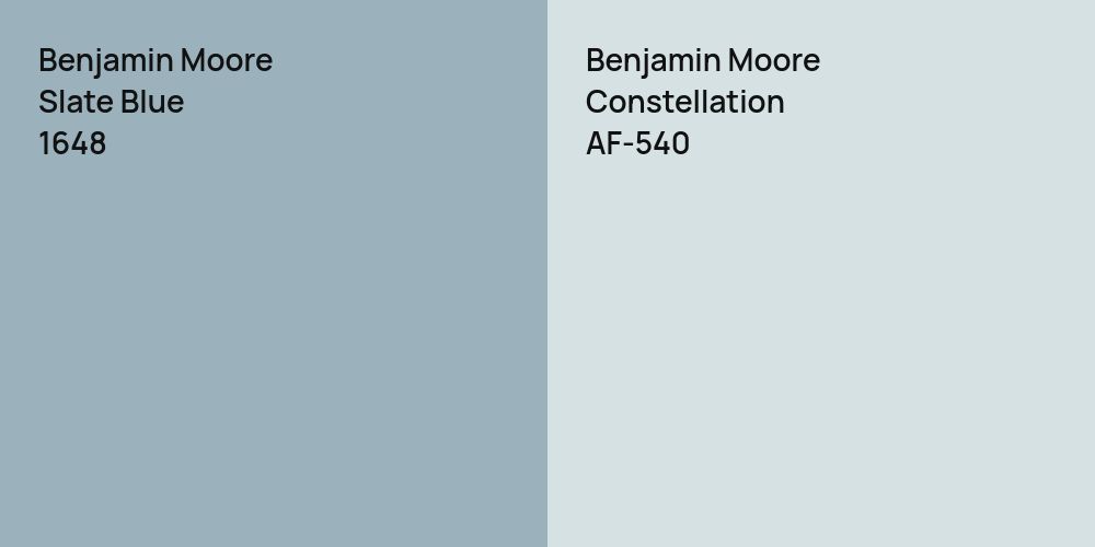 Benjamin Moore Slate Blue vs. Benjamin Moore Constellation