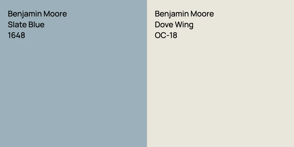 Benjamin Moore Slate Blue vs. Benjamin Moore Dove Wing