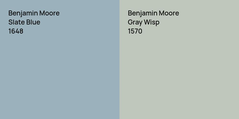 Benjamin Moore Slate Blue vs. Benjamin Moore Gray Wisp