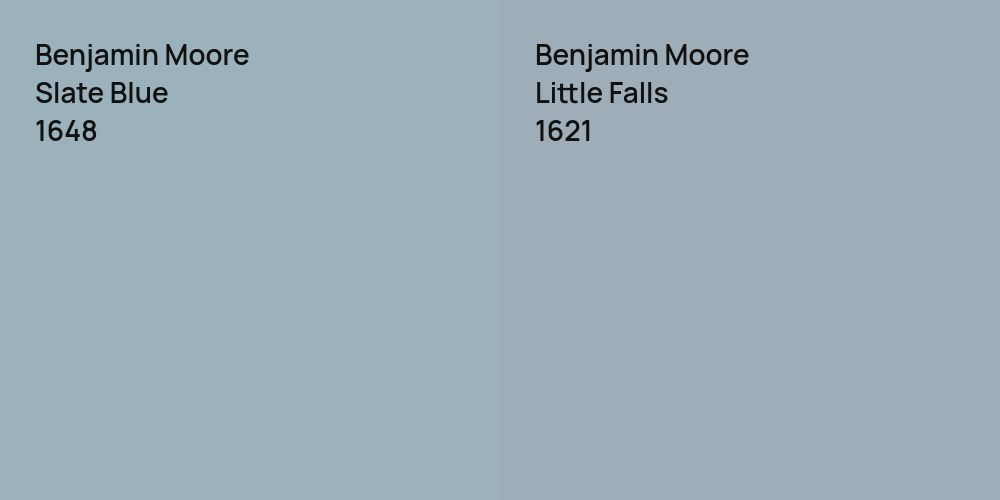 Benjamin Moore Slate Blue vs. Benjamin Moore Little Falls