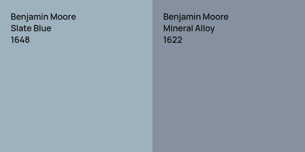 Benjamin Moore Slate Blue vs. Benjamin Moore Mineral Alloy