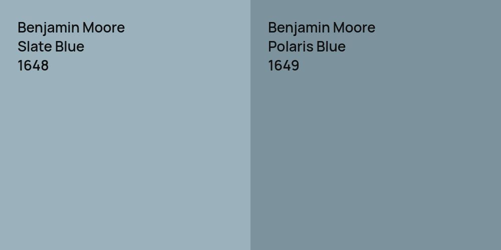 Benjamin Moore Slate Blue vs. Benjamin Moore Polaris Blue