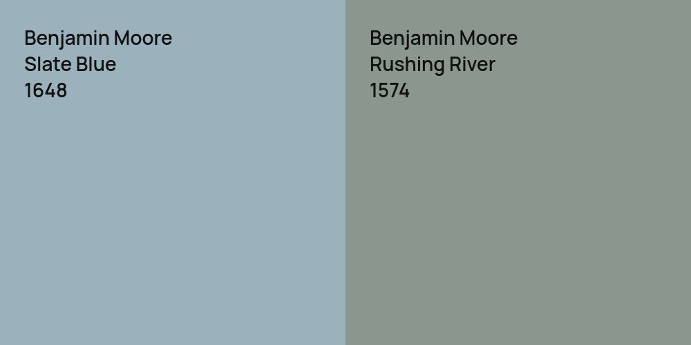 Benjamin Moore Slate Blue vs. Benjamin Moore Rushing River