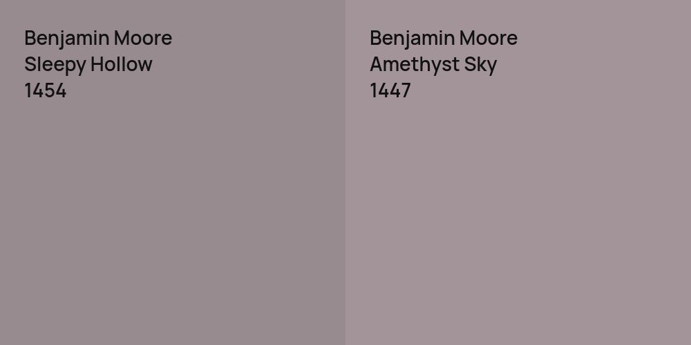 Benjamin Moore Sleepy Hollow vs. Benjamin Moore Amethyst Sky