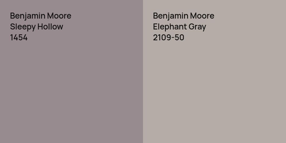 Benjamin Moore Sleepy Hollow vs. Benjamin Moore Elephant Gray