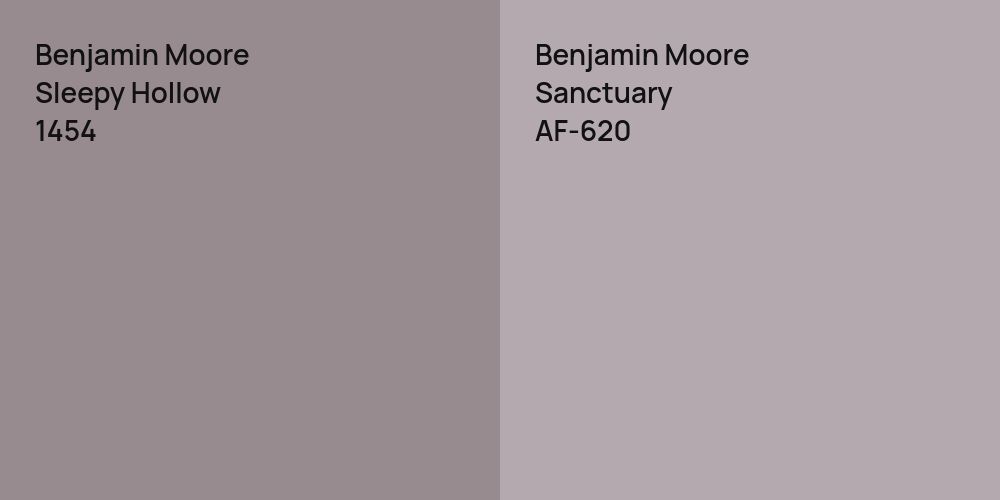 Benjamin Moore Sleepy Hollow vs. Benjamin Moore Sanctuary