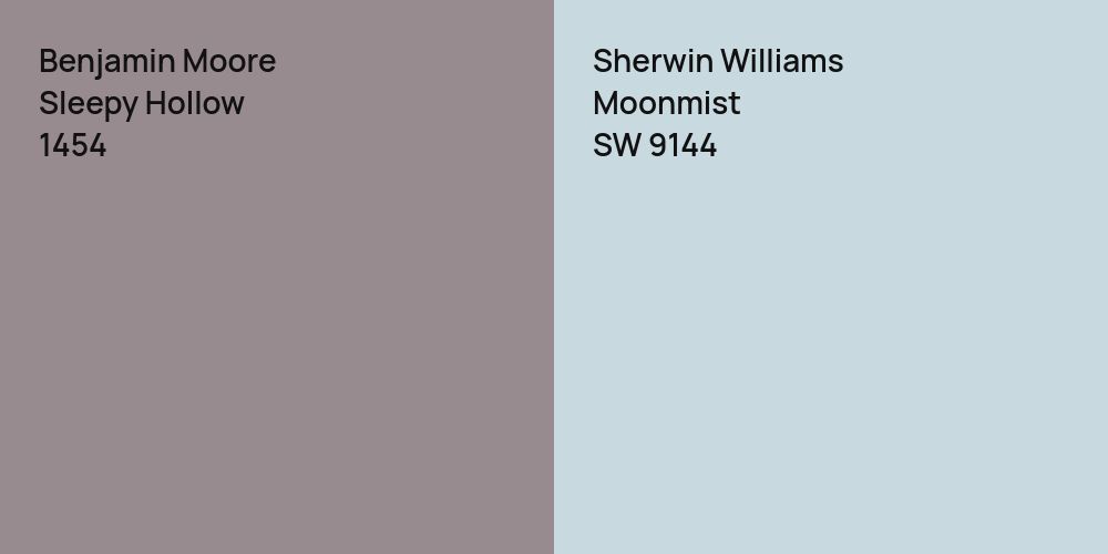 Benjamin Moore Sleepy Hollow vs. Sherwin Williams Moonmist